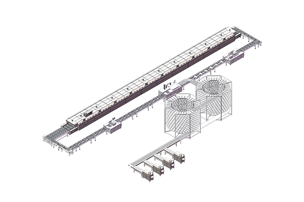 Automatic (bread cake) baking production line